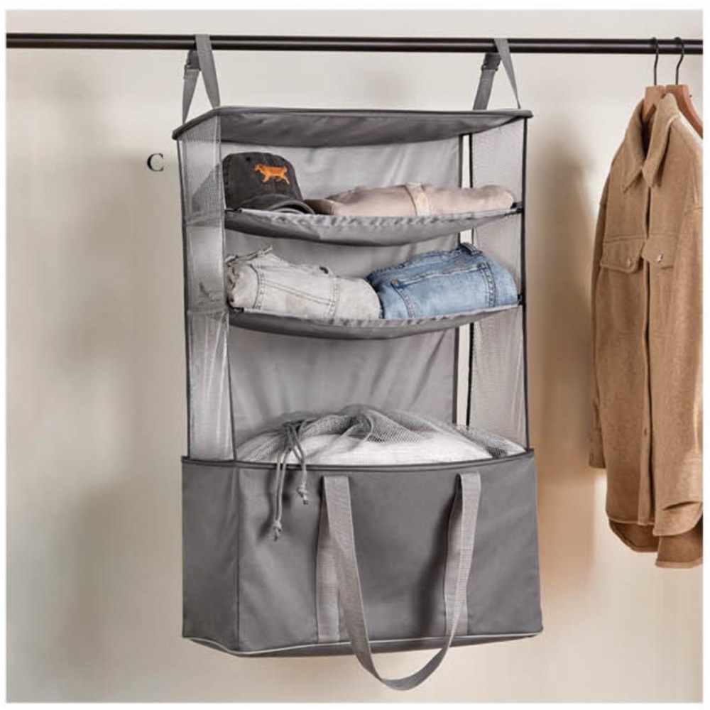 Thirty One BLACK Large Utility Hanging Luggage personalized with the letter H